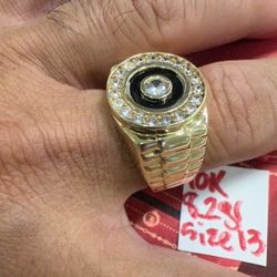 10K Solid Gold Ring For Wedding 8.2Gr Size 13