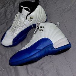 JORDAN 12 Retro  White with Blue Price $75