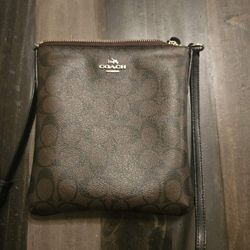 Small Brown Leather Coach Purse 