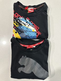 Set Of 2 Puma T-Shirts Scuredia Ferrari Alonso And Cat Logo Both Size XL.