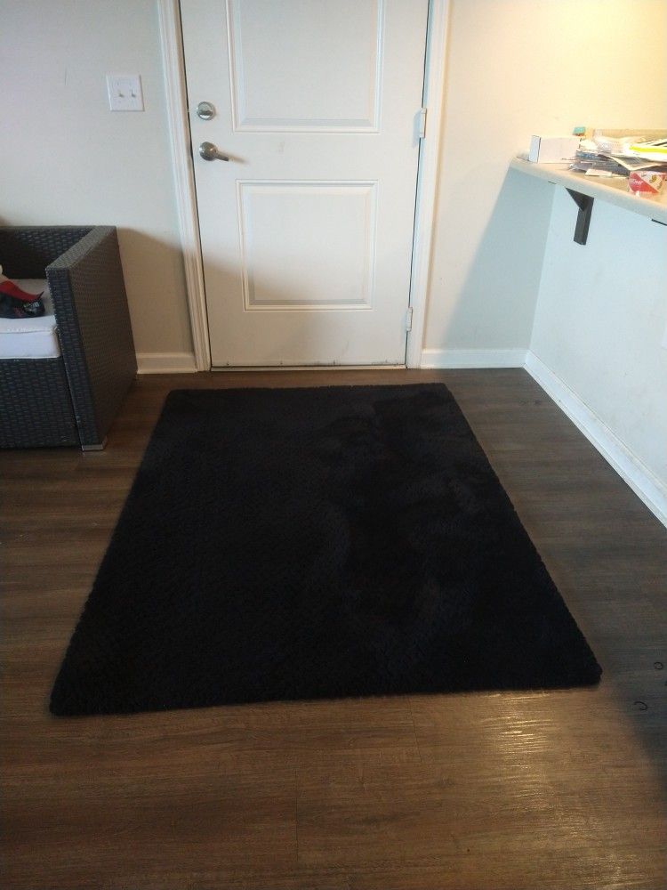 All Black Soft Fur RUG/Carpet
