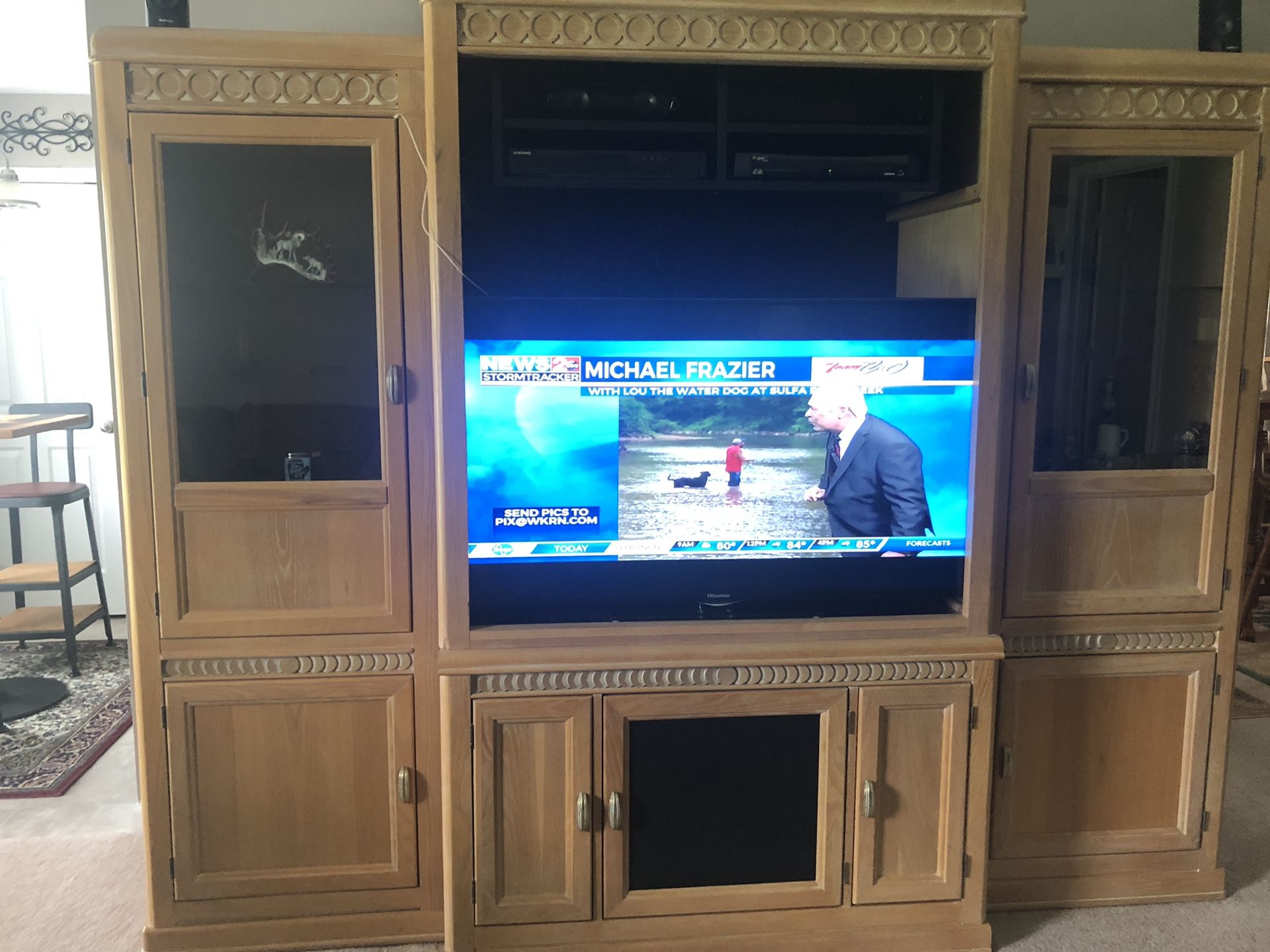 Entertainment Center and Sofa Table