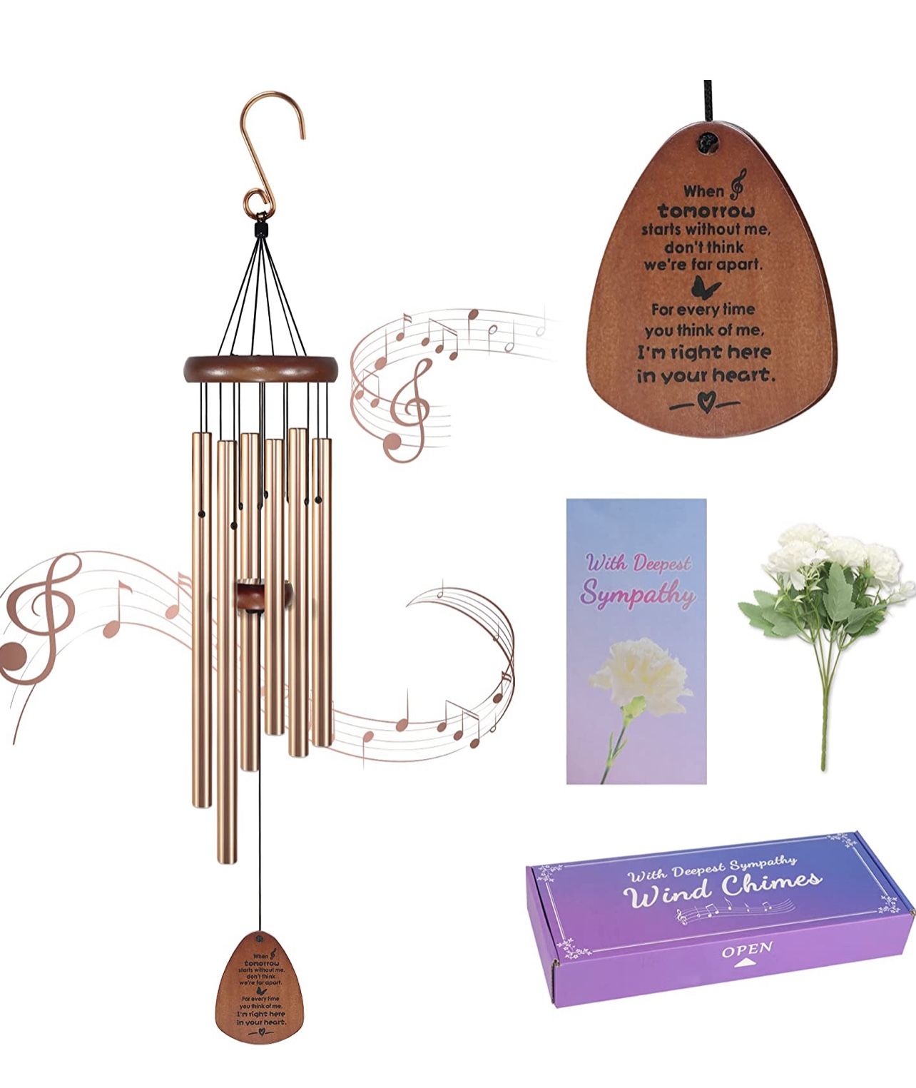 Memorial Wind Chimes for Loss of Loved One, Sympathy Wind Chimes in Memory of A Loved One, 