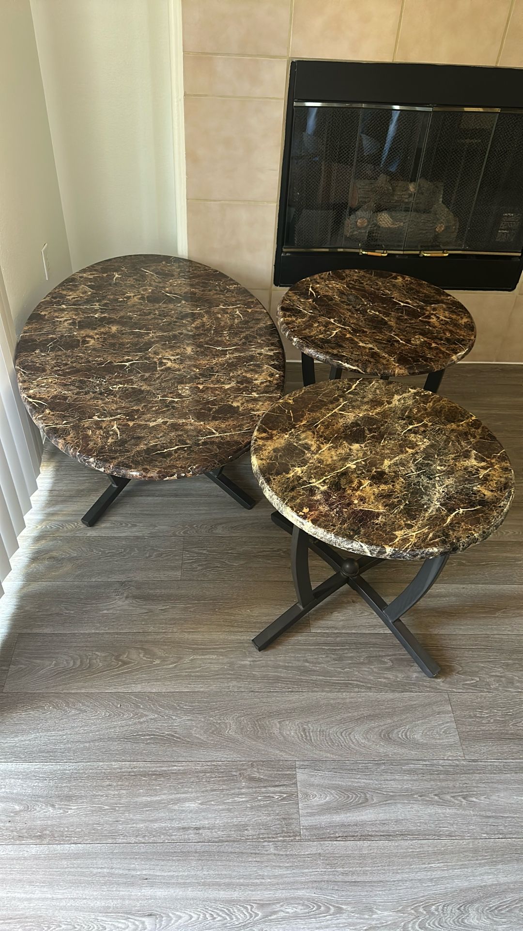 Set Of 3 Tables Coffee End Tables