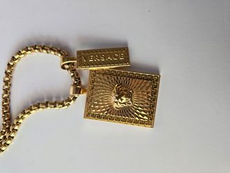 Men's Versace Gold Plated Medusa Necklace