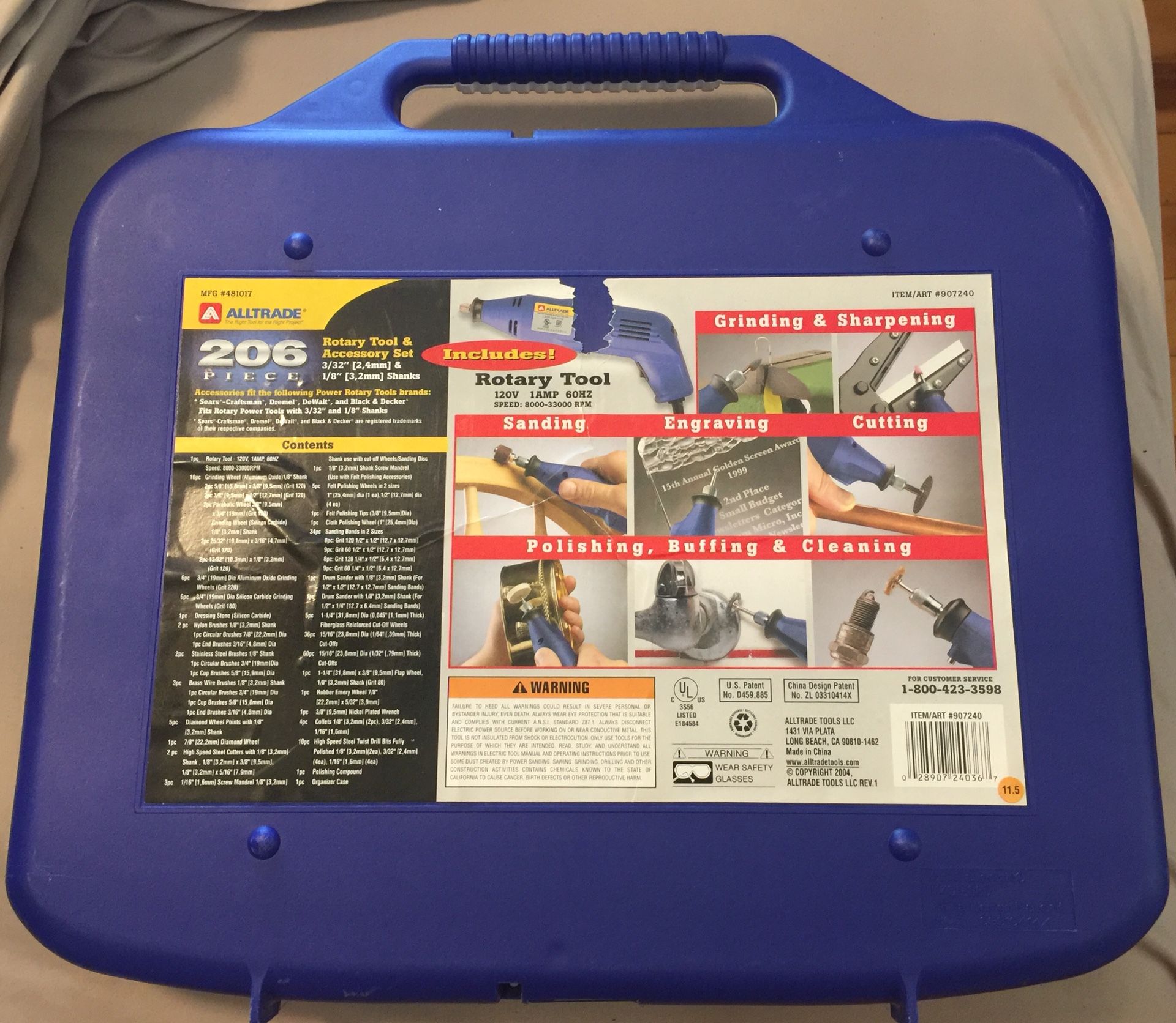 Alltrade (Dremel) Rotary Tool & Accessory Set 206Pieces for Sale in