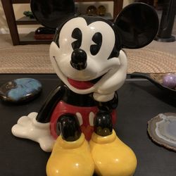 Vintage Sitting Treasure Craft Mickey Mouse Cookie Jar. Never used, stored for display in cabinet