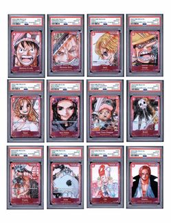 One Piece PSA 10 Gem Mint Card Set of 12