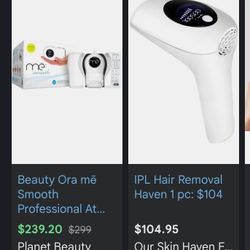  Beauty Ora mē Smooth Professional At Home Face & Body Permanent Hair Reduction System