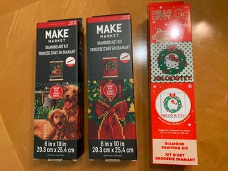 Christmas Diamond Art Kits brand new in box $10 each pick up Coral Springs 33071