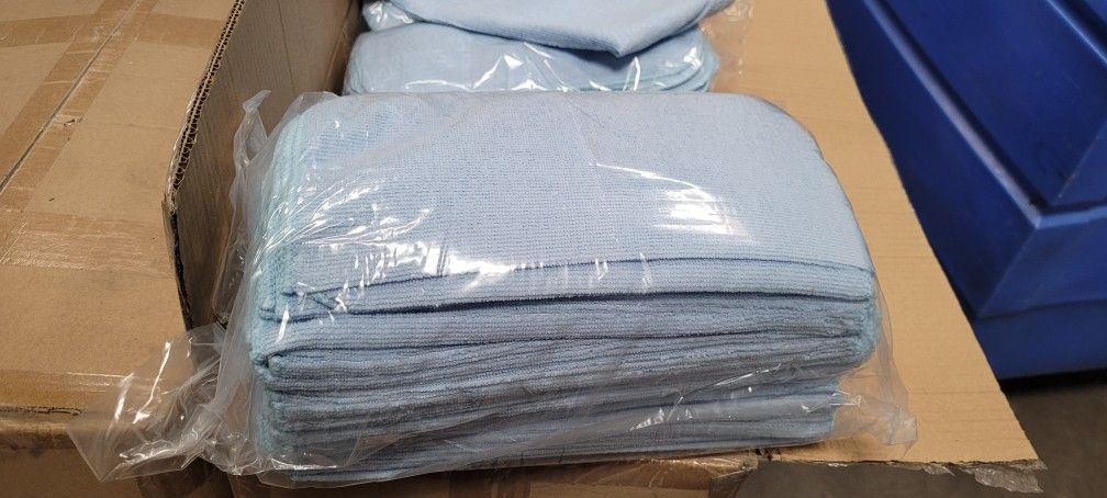 Microfiber Blue 12" X 12" - New Towels