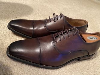 Men brown dress shoes 11