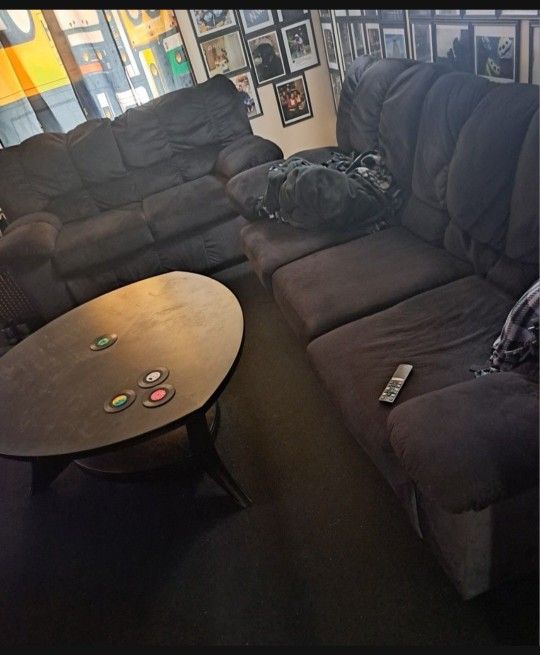 Black Couch and Love Seat