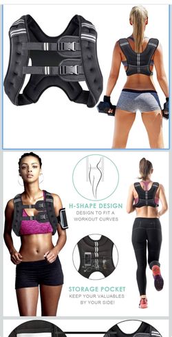 Prodigen Weighted Vest for Women and Men 8 12 16 20 25 30 Lbs with Reflective Stripe and Double Adjustable Buckle Straps Weight Vests for Strength Tra