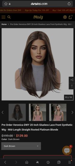 DWY VERONICA monofilament Futura Synthetic Fiber High Quality Wig