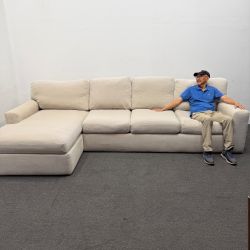 Huge Cream / Off - White Sectional Sofa : Can Deliver *Retails 2.3k*