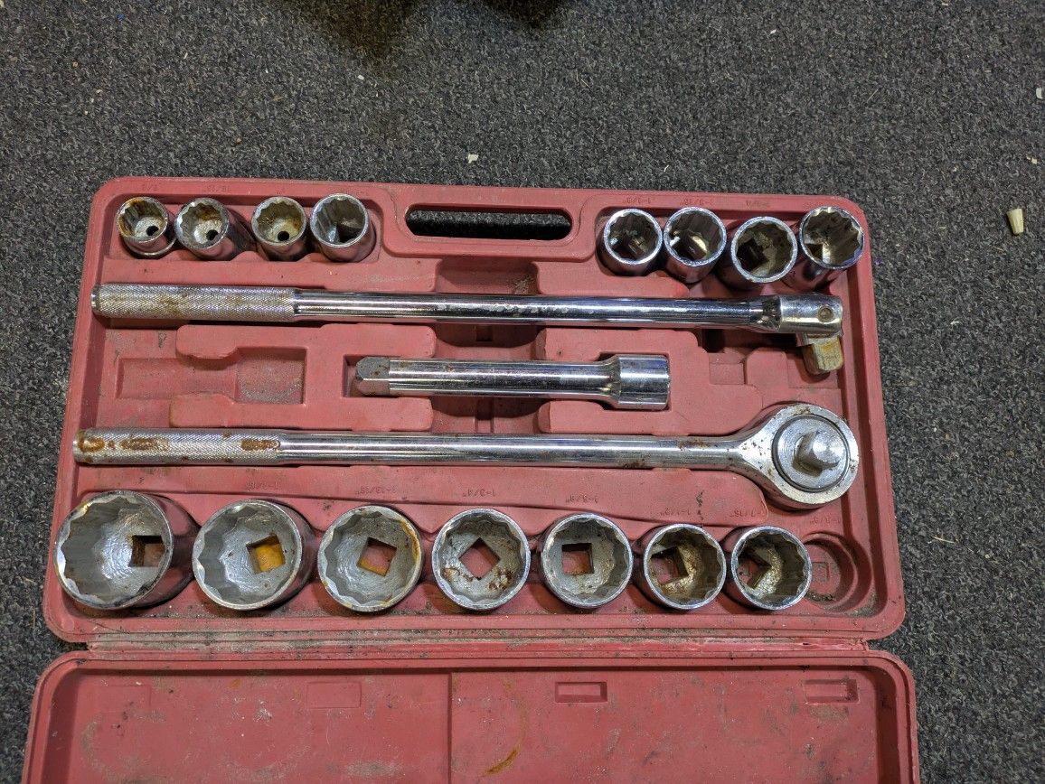 3/4 Drive socket set 7/8- 2 Inch