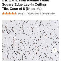 2x4 Ceiling Tile Easy-lay Fifth Avenue White