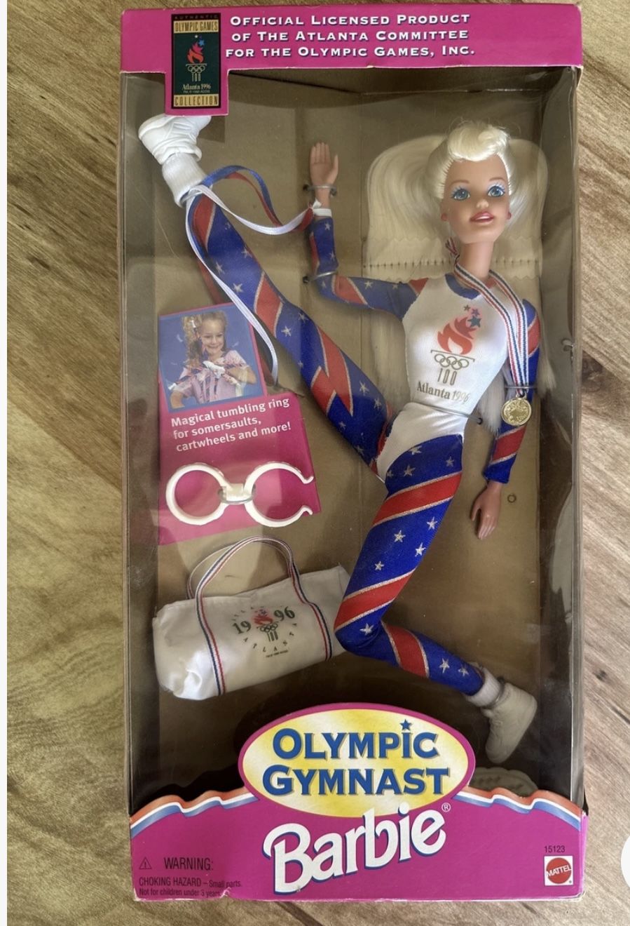 Olympic Gymnast Barbie doll 1996 - #15123 Mattel New