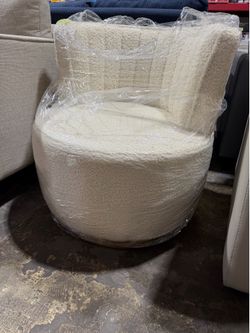 Beige 360° Swivel Chair Sofa