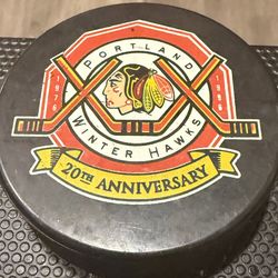 Winter Hawks Anniversary Hockey Puck 