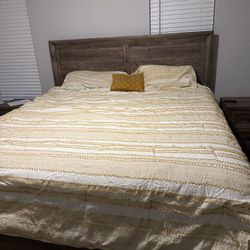 King Size Bed With Frame And Night Stands