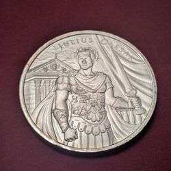 Silver .999 Round 1oz. Legendary Warriors Caesar