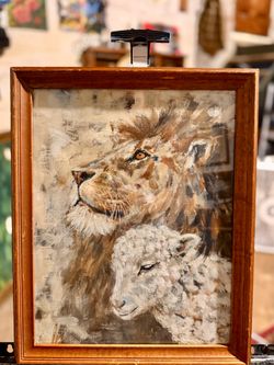 In Gentle Company Acrylic Painting, Framed