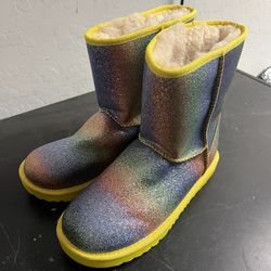 rainbow glittery ugg boots