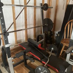 Weight Bench With Olympic Weights