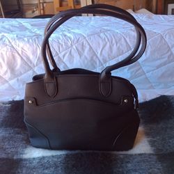 Womens Bueno Black Leather Strap Vintage Hobo Bag Purse 