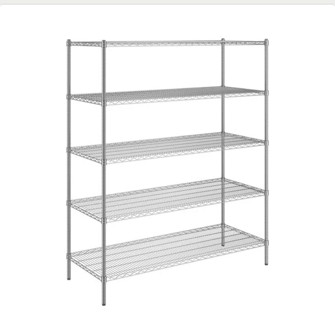 4- Tier Wire Shelf organizer 60”L x24”W x 63”H
