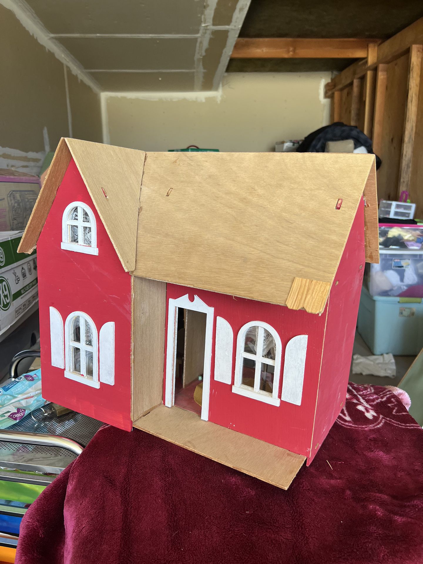 Antique Wooden Doll House 