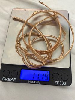 18k gold bracelets and cord
