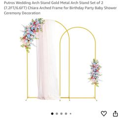 Arch Stands Gold Metal Set Of 2