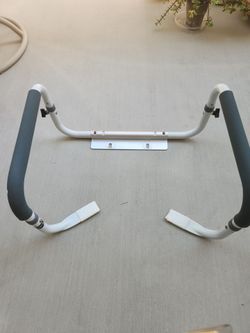 Toilet support rail adjustable grab bar