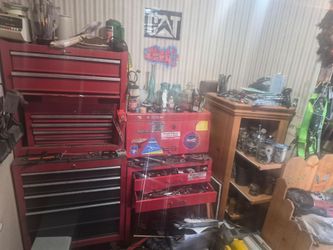 Roll away tool boxes and tools