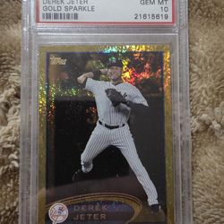2012 Derek Jeter Gold Sparkle psa 10