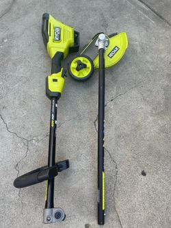 RYOBI 40V Expand-It Cordless Battery Attachment Capable Powerhead Kit & Brush-Cutter