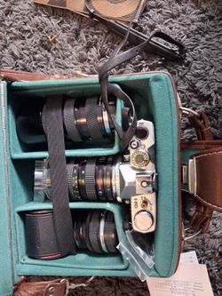 Olympus OM-1 35mm Film Camera with Lenses