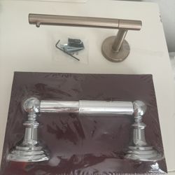 Brand New Toilet Paper Holder W/ Screws Inside $10 & Used Toilet Papper Holder $7