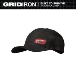 Milwaukee Gridiron Black Adjustable Fit Trucker Hat