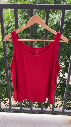 $15 Talbots women's red tank, modal and spandex.