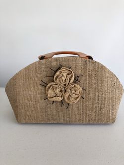Puerto Rico Straw Rattan Tote Purse
