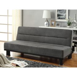 Brand new 70"×42" grey microfiber sofa futon