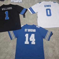 DETROIT LIONS JERSEYS    SEAMLESS/STITCHED.....$30