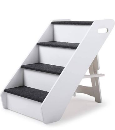 4 Steps Pet Ladder for Doggy Cat Puppy Soft Stairs Ramp LayersBlack Portable (New in box)