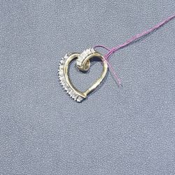 14kt YG Small Diamond Heart Pendant. (C-5) ASK FOR RYAN. #(contact info removed)48