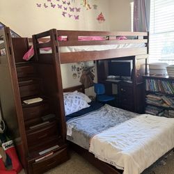 BUNK BEDS with Storage And Desk 