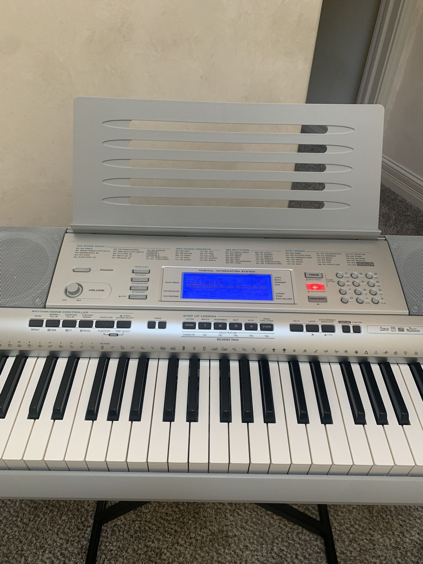 Casio Electric Keyboard (CTK-4000) - Stand & Bench Included